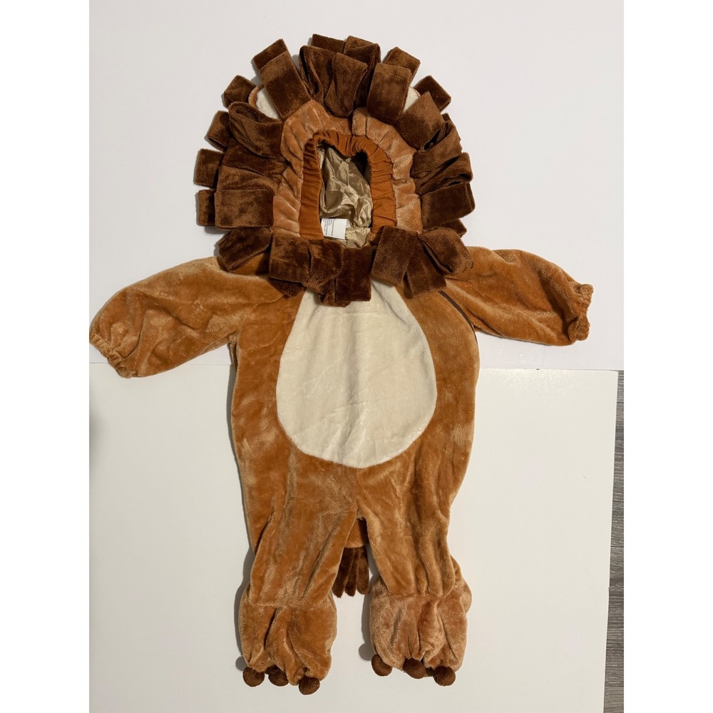 Toms Toy International Baby Lion 6-12 Months Costume Plush Hooded Jumpsuit Brown